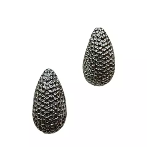 Arete en forma de Gota Bolitas Acero Inoxidable Color Plata - comprar en línea