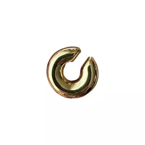 Ear Cuff / Brazalete De Oídos Dorado Chunky Mediano Liso - comprar en línea