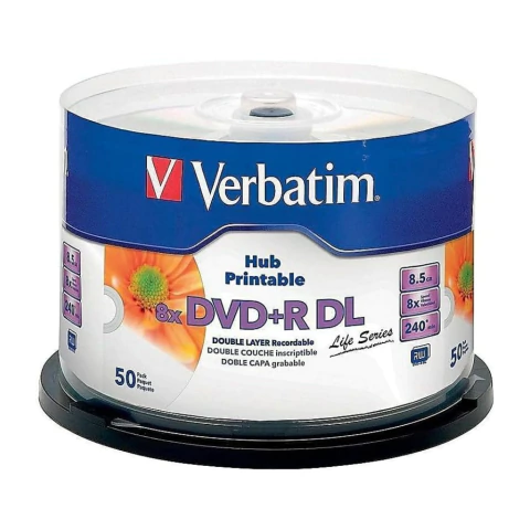 Campana de 50 DVD+R DL 8X 8.5GB imprimibles Por Inyeccion De Tinta Verbatim 97693 - comprar en línea