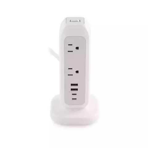 Regleta de enchufes tipo torre USB-C/USB-A Blanco Verbatim 32250 - comprar en línea