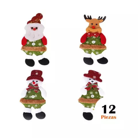 Paquete de 12 Adornos Colgantes Navideños Afelpado - comprar en línea