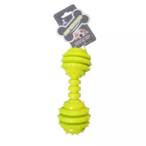 Juguete para Mascota en Forma de Pesa Chico Verde - comprar en línea