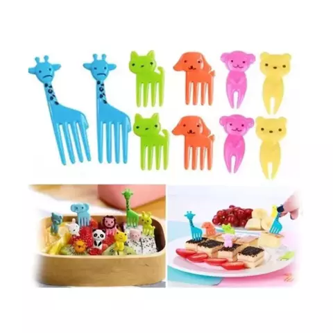 Set 10 Tenedores Palillos Animales Kawaii - comprar en línea