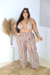TRIQUÍNI AREIA DOURADA - BIQUÍNI + CALÇA DE TULE