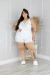 Short Doll Plus Size Encanto em Cetim - Branco - Jaks Lingerie e Beachwear