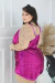 Short Doll Plus Size Encanto em Cetim - Fúcsia - comprar online