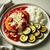 FILÉ FRANGO A PARMEGIANA,ABOBRINHA REFOGADA E ARROZ