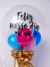 Balão Bubble no palito - ideal para cesta.