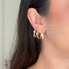 Argola Coração De Zircônia - comprar online