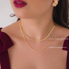 Choker Malha Laminada na internet