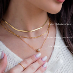 Choker Malha Laminada na internet