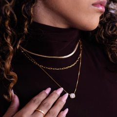 Conjunto Quadrado de zircônias - loja online