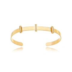 Bracelete Linhas De Zircônias Cravejadas