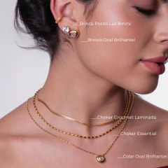 Colar Brilhante Oval - comprar online