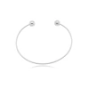 Bracelete Esferas Aberto Ródio Branco