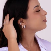 Argola Oval Bold Com Zicônia - comprar online