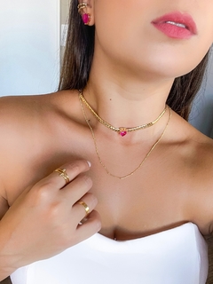 Conjunto Coração Rosa Fúcsia - Pithaya