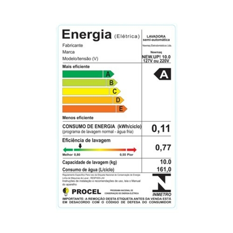 ADES INMETRO NEWMAQ 12KG 127/220V