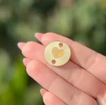 medalhinha acrílico 2,2cm 10 unid