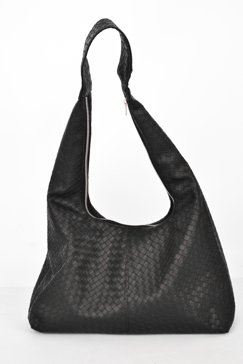 It Girl Bag Negro Trenzado - comprar online