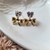 Brincos Heart Ribbon Gold