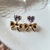 Brincos Heart Ribbon Gold na internet