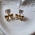Brincos Heart Ribbon Gold - comprar online