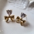 Brincos Heart Ribbon Gold - Del Moon