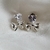 Brincos Heart Ribbon Silver - Del Moon