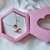 Conjunto Colar Yejin & Anel Ruby Heart + Caixa de Presente