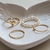 Conjunto de Anéis Love Rings 4 Peças na internet