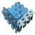 Kit 10 Tatames 50x50 10mm Tons De Azul Econômico - Tatames Sports