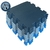 Kit 6 Tatames 50x50 10mm Tons De Azul Econômico - Tatames Sports