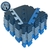 Kit 6 Tatames 50x50 10mm Tons De Azul Econômico - loja online