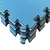 Kit 10 Tatames 50x50 10mm Tons De Azul Econômico na internet