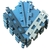 Kit 10 Tatames 50x50 10mm Tons De Azul Econômico