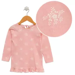 Remera rosa en gotita - comprar online