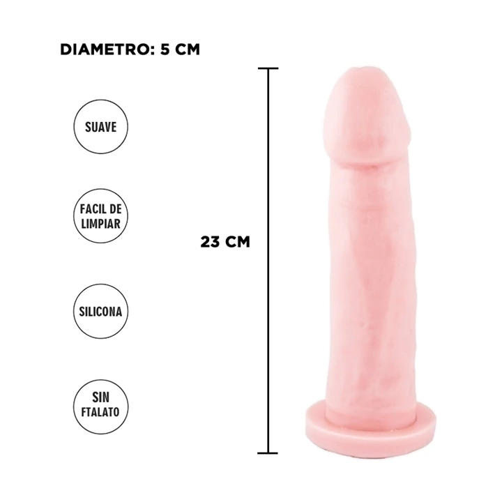 Dildo de silicona 23cm