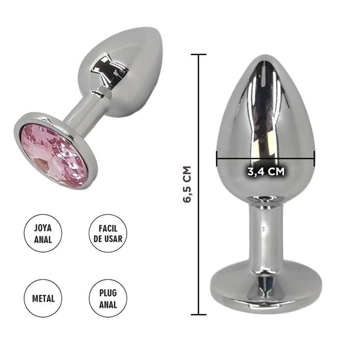 Joya anal SMALL con strass rosa
