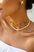Chocker riviera baguete colorida dourado - comprar online