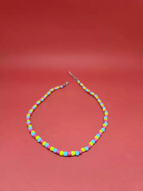 Colar de Miçangas Bandeira Pansexual