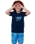 Conjunto Infantil Menino Tactel Tubarão Azul