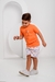 Conjunto de Tactel Infantil Masculino Laranja Robô