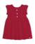 Vestido Infantil Com Mangas Curtas Em Malha Texturizada Vermelho Natty