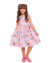 Vestido Infantil Menina Rosa Crepe Sedinha