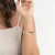Bracelete Coração Cristal Vidro Rosê na internet