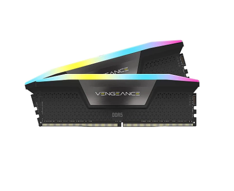 MEMORIA DDR5 CORSAIR 64GB (2X32GB) 6400 MHZ VENGEANCE RGB BLACK CL32