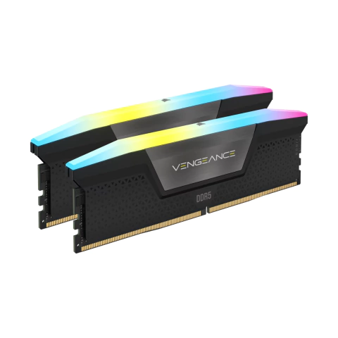 MEMORIA DDR5 CORSAIR 64GB (2X32GB) 6000 MHZ VENGEANCE RGB BLACK CL30