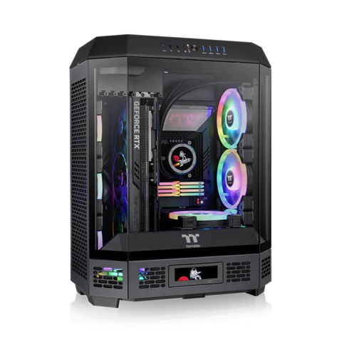 GABINETE TT THE TOWER 600 MID-TOWER TG X3 FAN X2 BLACK