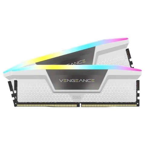MEMORIA DDR5 CORSAIR 32GB (2X16GB) 5600 MHZ VENGEANCE RGB WHITE CL40